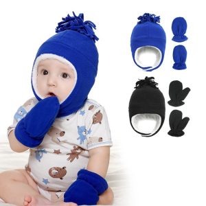 Hat Baby Boy Gloves Set Beanie