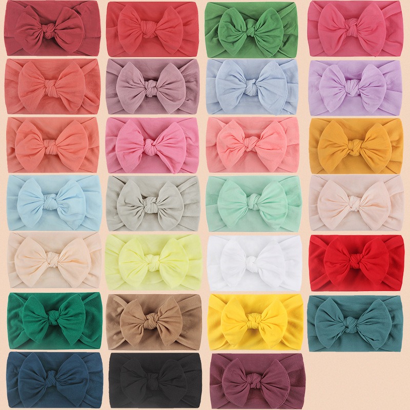 Soft and Comfortable Nylon Butterfly Tie Hair Band - Image 33