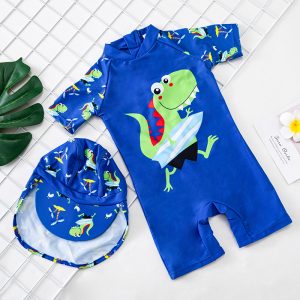 Children's Sunscreen Quick-Drying Sunshade Hot Spring Clothing Surf Clothing Boy One-Piece Swimsuit Baby