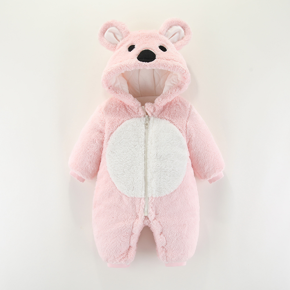 Baby Clothes Autumn And Winter Clothes One-Piece Thickened Romper Newborn Cotton Coat Outing Suit Hugging Clothes - Image 6