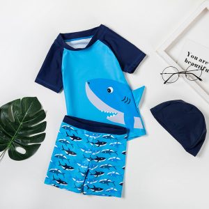 Children's Swimsuit Split Cute Shark Boy Quick-Drying Clothes Sunscreen Big Child Baby Swimming Trunks