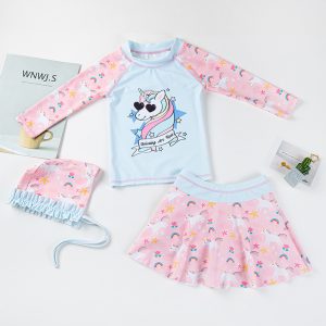 Children's Swimsuit Girl Princess Skirt