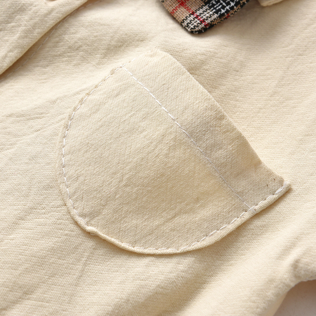 Baby Jumpsuit Baby Boy Gentleman Bow Tie Long Sleeve Triangle Romper Solid Color Open Button Romper - Image 4