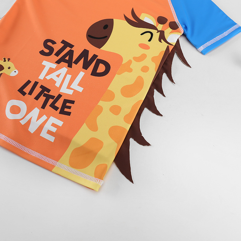 Cute Cartoon Summer Boy Baby Swimsuit Beach Sunscreen Quick-Drying Children's Swimsuit Split Swimming Trunks - Image 4