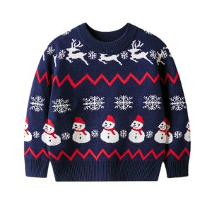 cartoon red baby base pullover knitted sweater