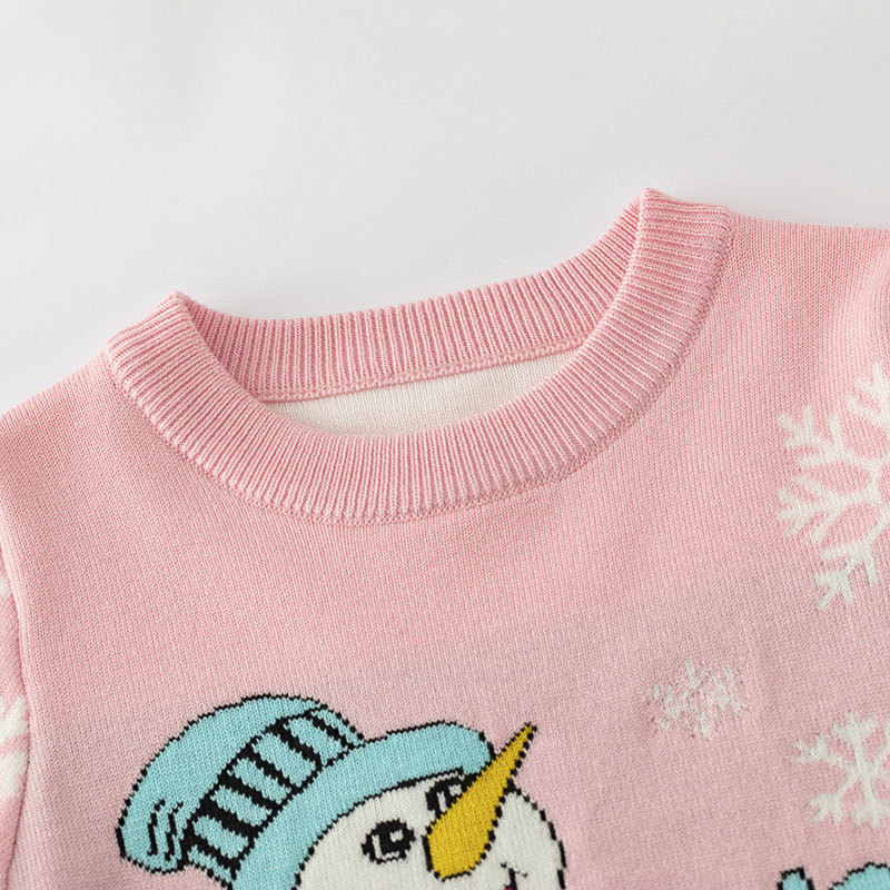 Cartoon snowman baby base pullover knitted sweater - Image 3