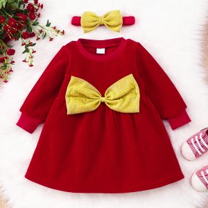 New Dress Corduroy Little Princess Dress Baby Girl Dress Winter Children