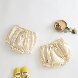 Summer Baby Shorts Embroidered Solid Color Casual Pants