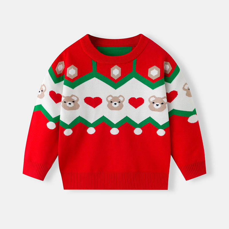 Christmas cartoon pullover baby base knitted sweater - Image 2