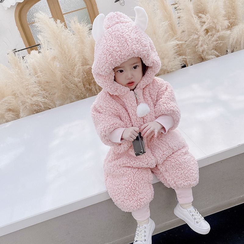 Baby Clothes Autumn and Winter Suit Baby Outwear Thickened Bodysuit - Image 4