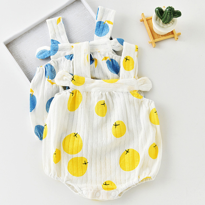 Baby Summer Thin Section Female Baby Suspender One-Piece Clothes Princess Summer Clothes Triangle Rompers