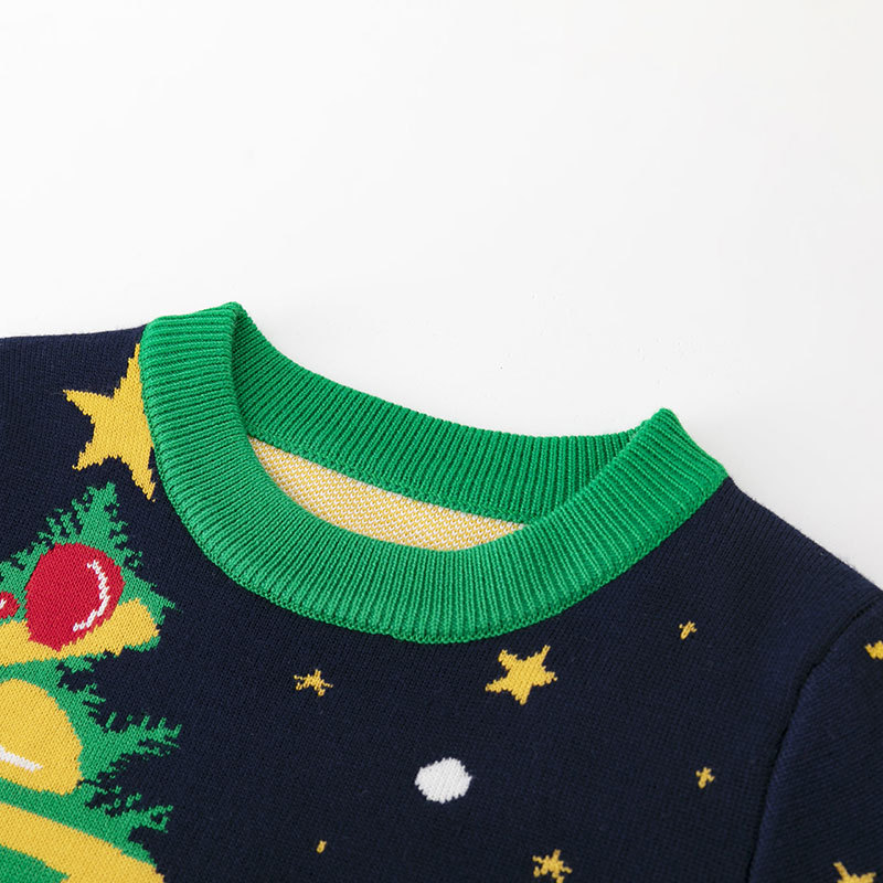 Children's cartoon cat Christmas baby base pullover sweater - Image 4