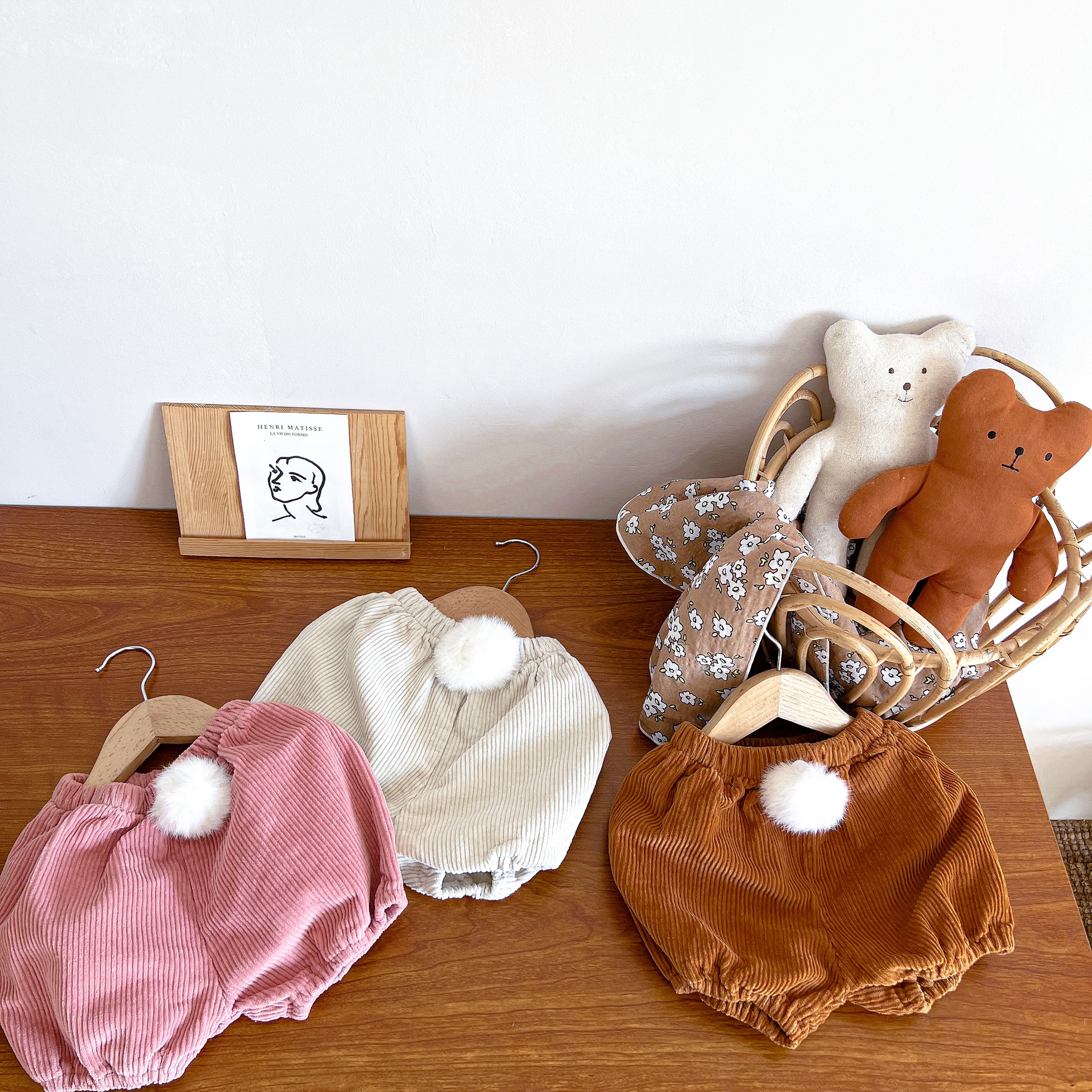 Boys and girls baby spring PP pants baby corduroy pants - Image 3