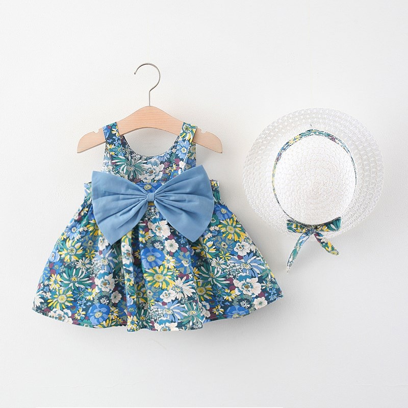 Children's Skirts Chest Bow Dresses Pastoral Princess Skirts - Image 5