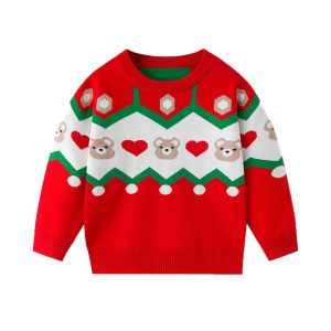 Christmas cartoon  pullover baby base knitted sweater