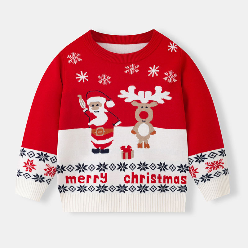 Cartoon Santa Claus Baby Undercover Knitted Shirt - Image 2