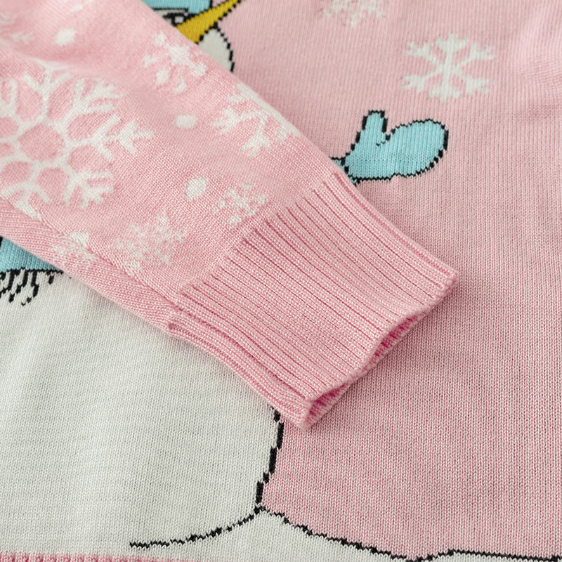 Cartoon snowman baby base pullover knitted sweater - Image 5