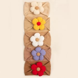 New Pentagon Jacquard Hairband Children's Elastic Headwear Hair Accessories Baby Hairband 5-Piece Set