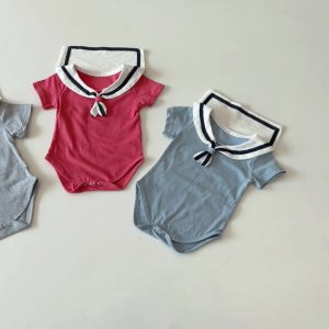 Baby wrapping clothes summer thin breathable jumpsuit baby short sleeved cotton triangle romper newborn full moon romper