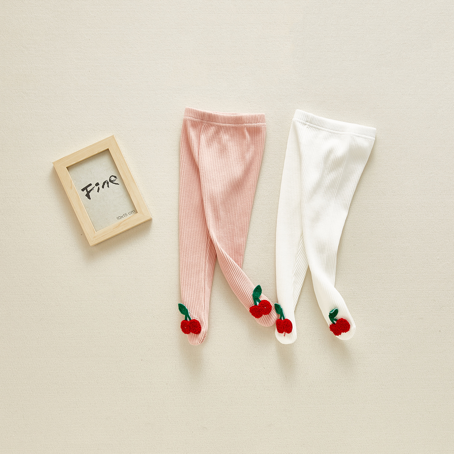 Spring and autumn new baby cute cherry leggings cotton wild pp pantyhose - Image 2