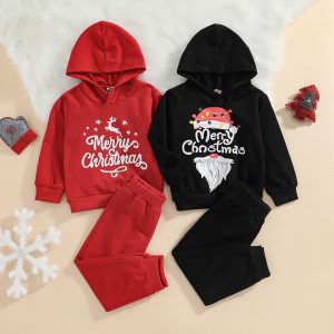 Hooded Sweater Set Baby Hooded Tops Pants Suit Long Sleeve Shirt
