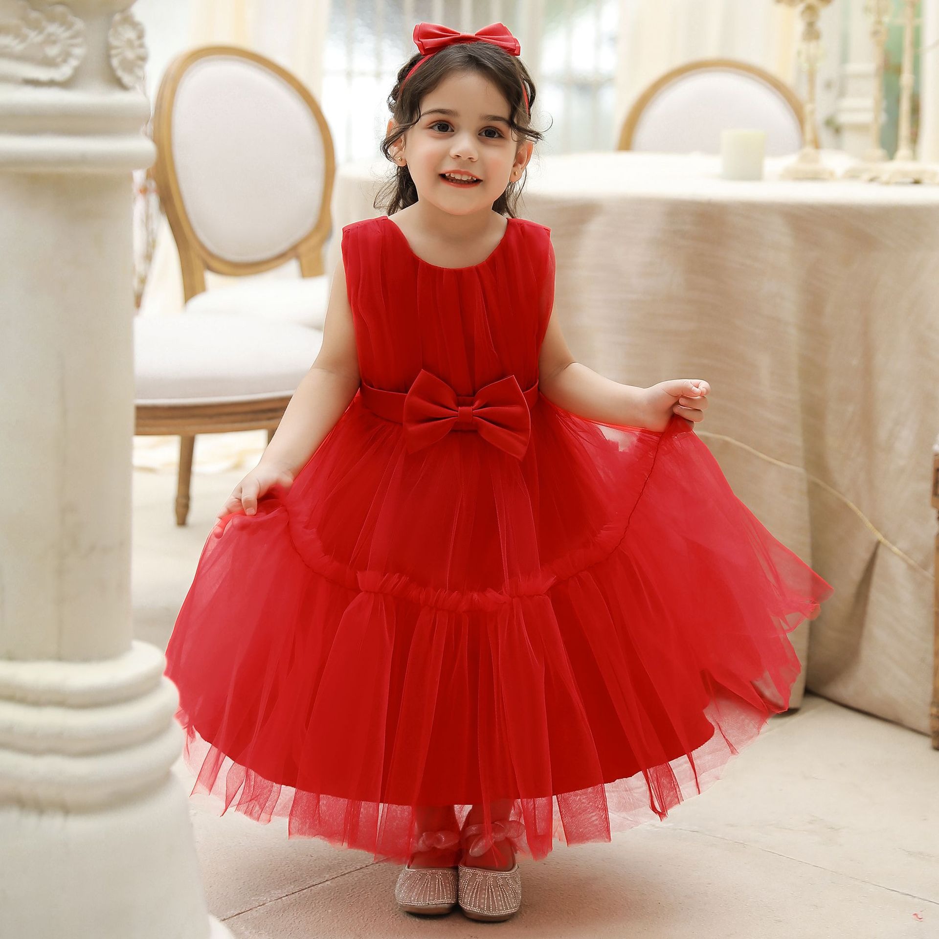 Children's mesh dress princess dress - Image 13