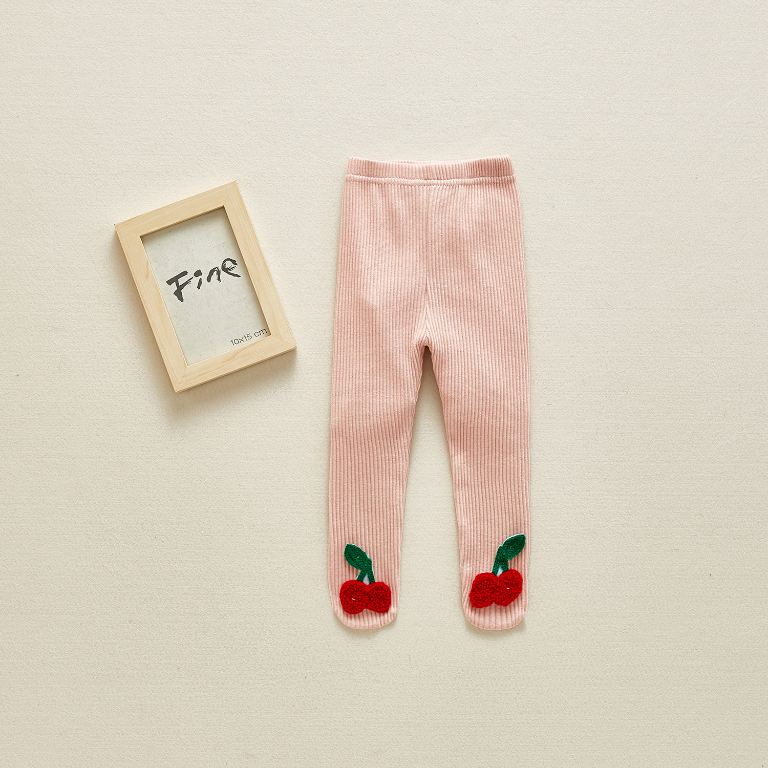 Spring and autumn new baby cute cherry leggings cotton wild pp pantyhose - Image 4