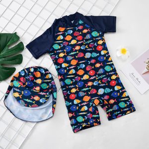 Children's Swimsuit Boy Children Sunscreen Quick-Drying Hot Spring Warm Swimsuit