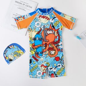 One-Piece Clothes Boy Surfing Suit Quick-Drying Boy Sunscreen Swimsuit