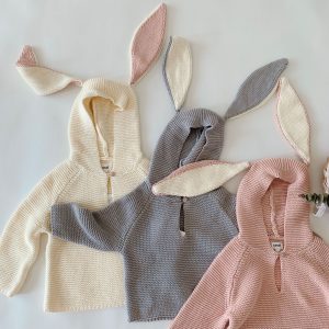 Children's Cute Rabbit Ears Wool Clothing