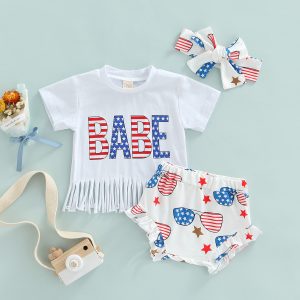 Summer Independence Day Infant Baby Girl Pants Outf