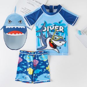 Summer Swimwear Beach Shade Baby Cute Split Swim Trunks Sunscreen Quick-Drying Children's Swimsuit