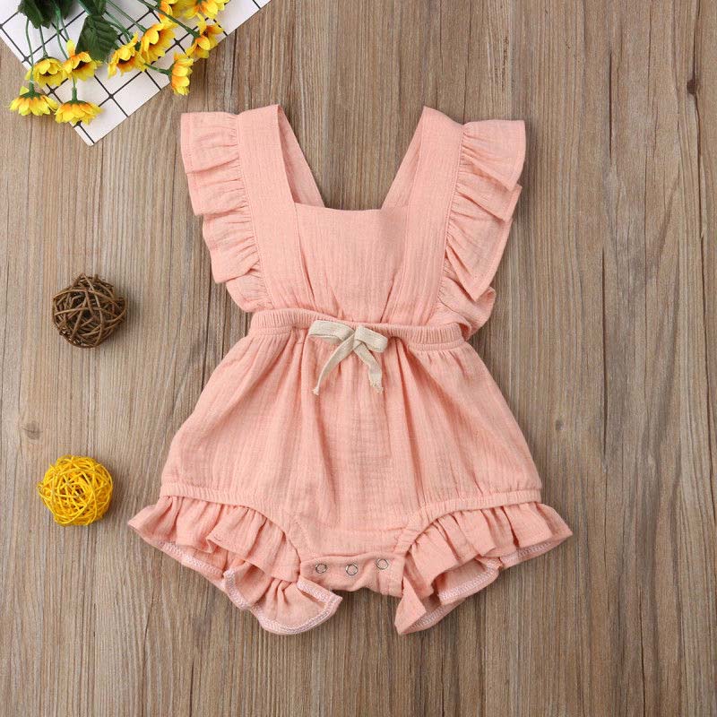 Newborn Baby Girls Ruffle Sleeveless Romper Jumpsuit Outfits - Image 8