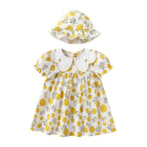 Baby Dress Of Retro Classic Polka Dot Doll Collar Small Skirt Girls Summer Thin Section Go Out Princess Skirt