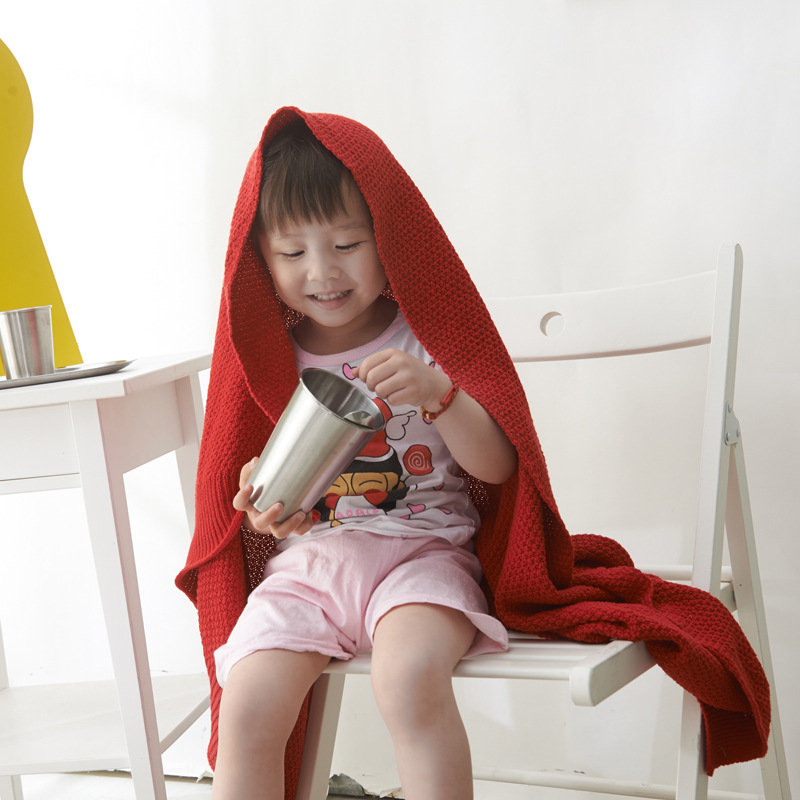 Summer Cotton Baby Knitted Wild Shawl Wool Blanket - Image 4