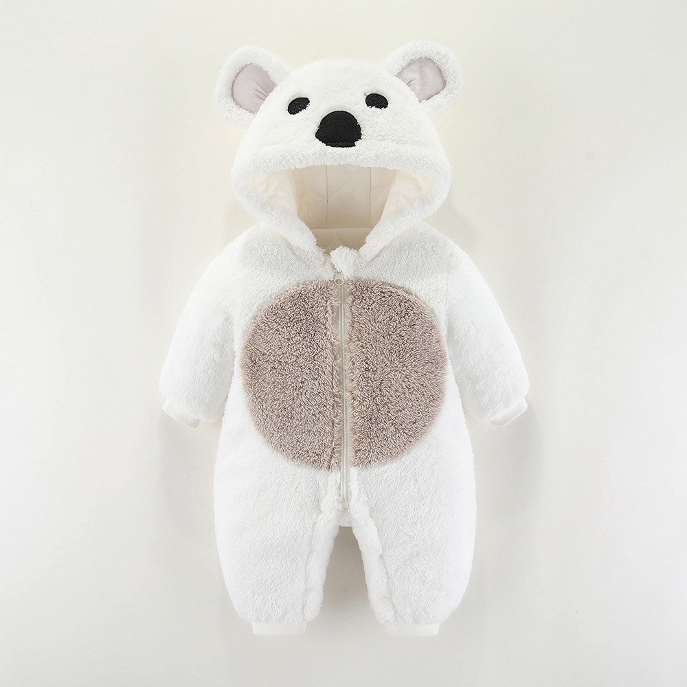 Baby Clothes Autumn And Winter Clothes One-Piece Thickened Romper Newborn Cotton Coat Outing Suit Hugging Clothes - Image 5