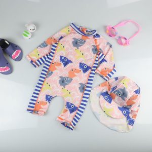 Children's Swimwear Baby Swimsuit One-Piece Sunscreen Quick-Drying Boy Hot Spring Warm Surfing Suit Girl