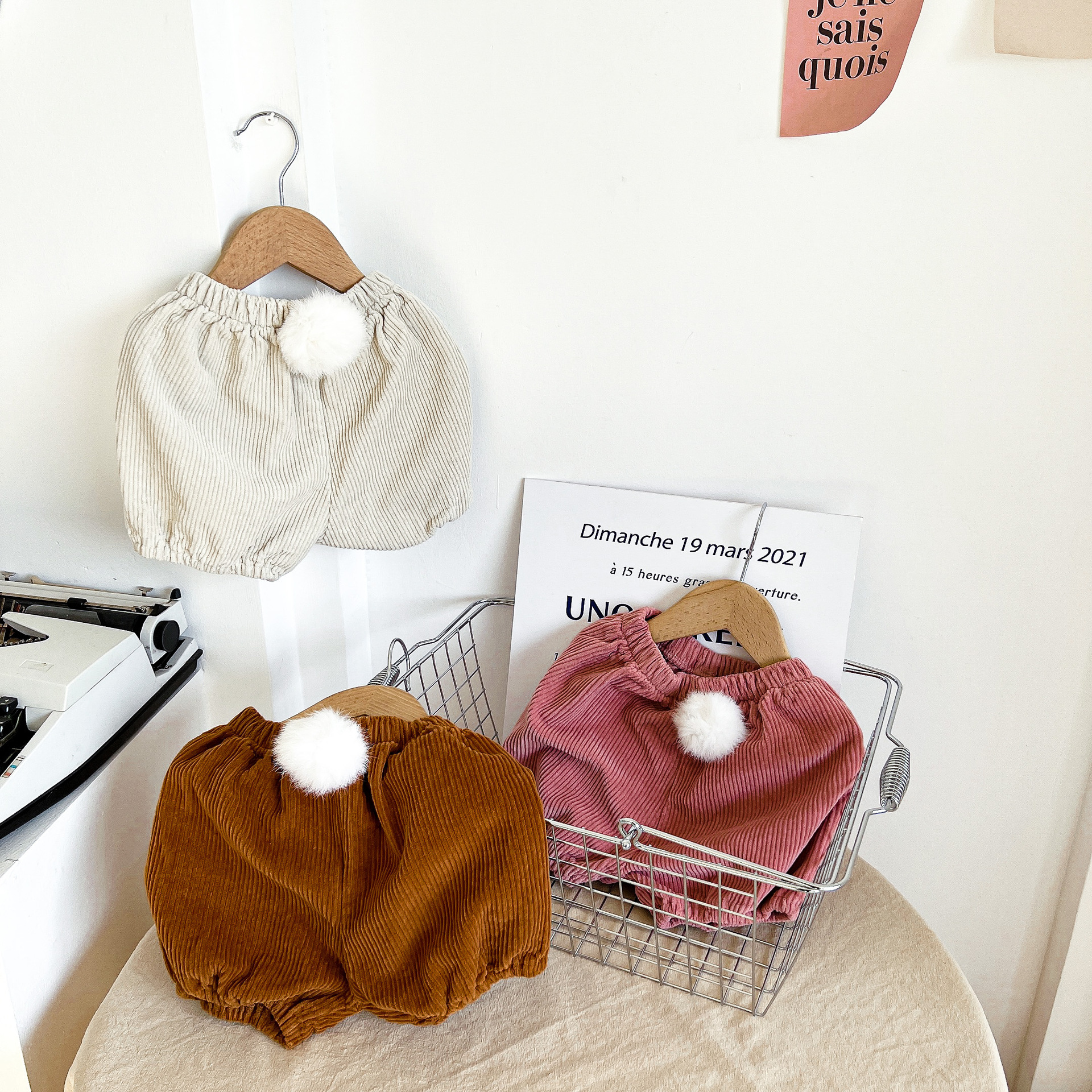 Boys and girls baby spring PP pants baby corduroy pants - Image 2