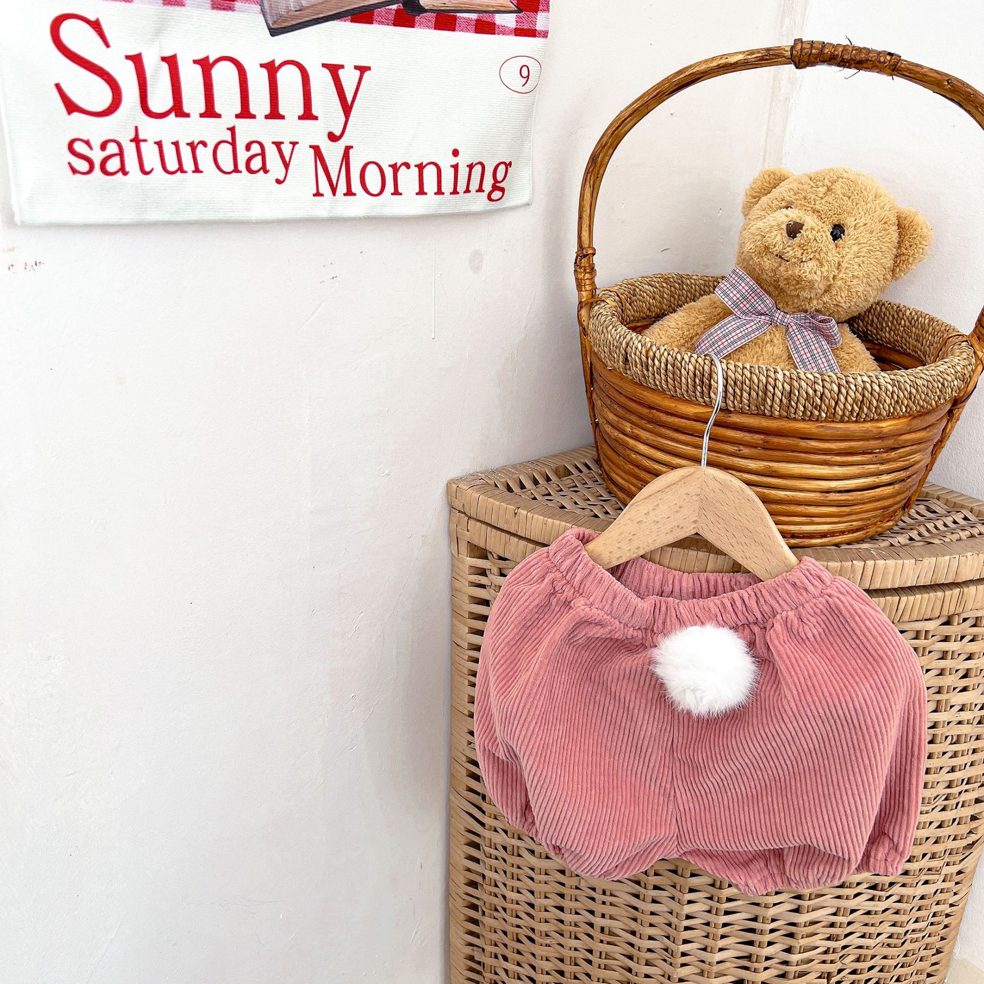 Boys and girls baby spring PP pants baby corduroy pants - Image 4