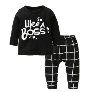 2 Pcs Newborn Toddler Baby Boy Clothes Set